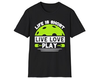 pickle ball shirt, pickle ball gift. Live love play shir, unisex pickle ball shirt