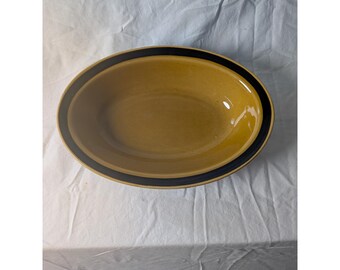 Designers Collection Stoneware Japan Honey Oval Serving Bowl Hand Decorat 9.75in