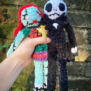Handmade Crochet skeleton stuffed animal plushie doll Rag doll Christmas Halloween