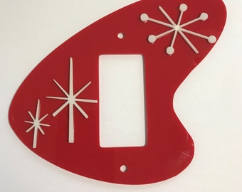 Mid Century Modern Retro Acrylic  3 Dimensional *Boomerang* Style Light Switch Cover/Outlet Cover Plates