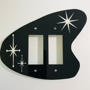 Mid Century Modern Retro Acrylic  3 Dimensional *Boomerang* Style Light Switch Cover/Outlet Cover Plates
