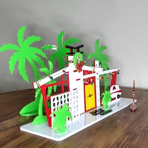 Eichler Ranch Putz House: Mid Century Modern Christmas Village Decoration