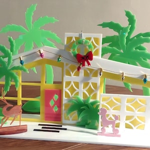 Ranch Style Christmas Putz House: Palm Springs Mid Century Modern Village