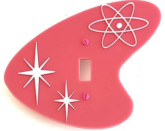 Mid Century Modern Retro Acrylic  3 Dimensional *Boomerang* Style Light Switch Cover/Outlet Cover Plates