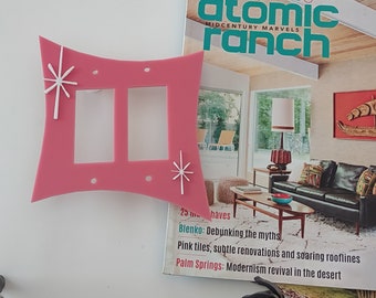 Mid Century Modern Starlight Light Switch Cover: Layered Acrylic Retro Decor