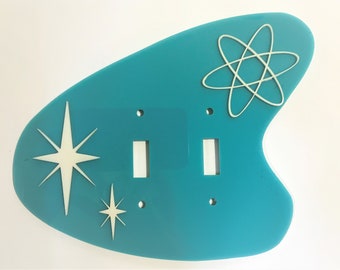 Mid Century Modern Retro Acrylic  3 Dimensional *Boomerang* Style Light Switch Cover/Outlet Cover Plates