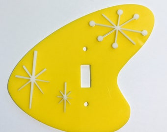 Mid Century Modern Retro Acrylic  3 Dimensional *Boomerang* Style Light Switch Cover/Outlet Cover Plates