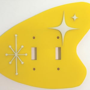 Mid Century Modern Retro Acrylic  3 Dimensional *Boomerang* Style Light Switch Cover/Outlet Cover Plates