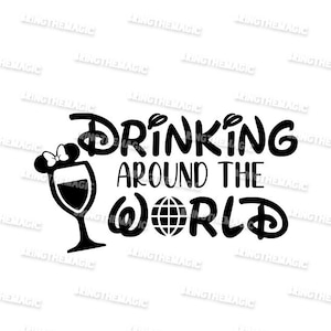 Drinking Around, Mundo, SVG, Vino, diseño familiar a juego, Festival