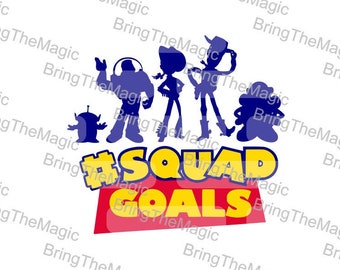 Gols de esquadrão, SVG, PNG, design de camiseta, Toy Land, decalques, adesivos