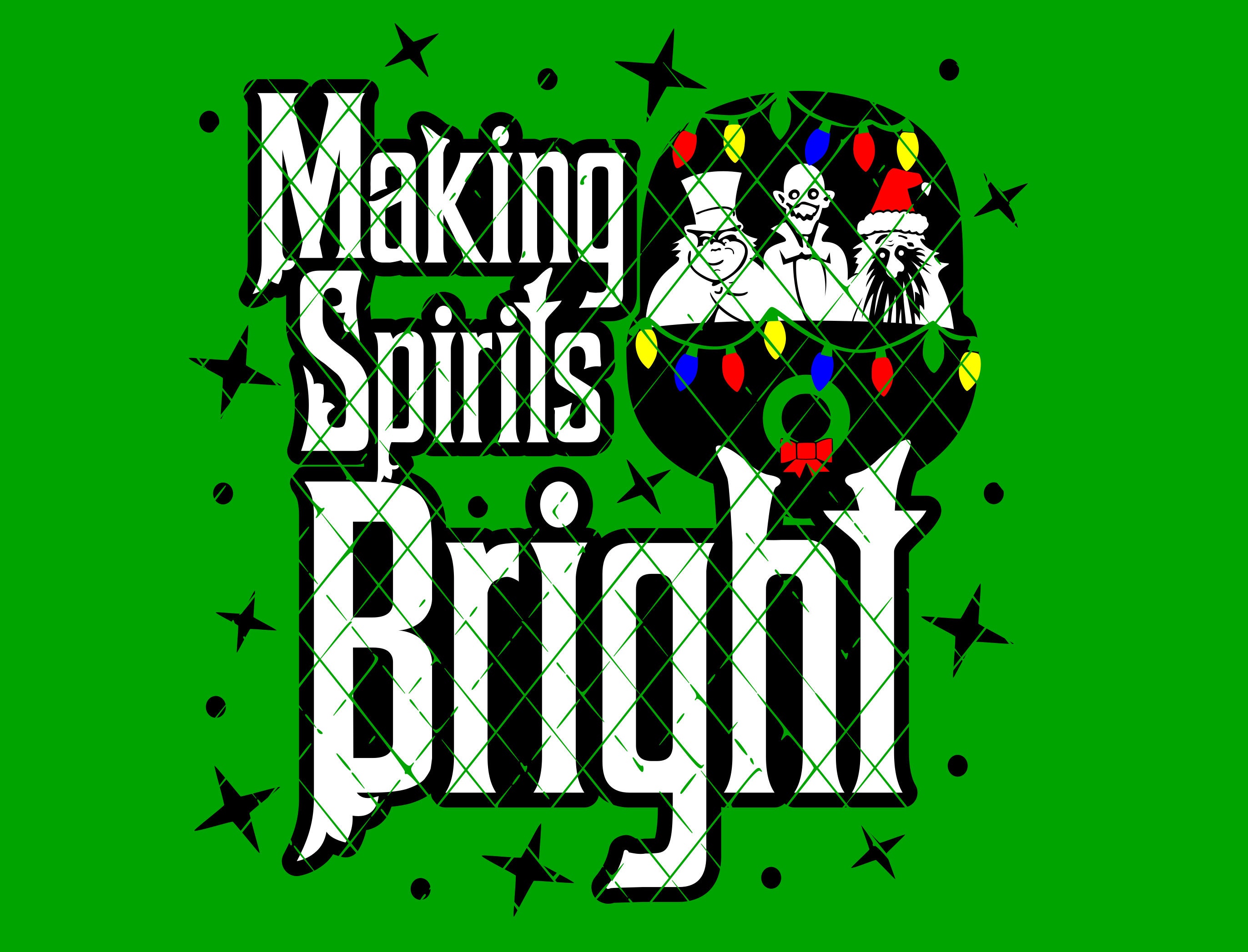 Making Spirits Bright DIY Tshirt design svg-png-pdf-dxf | Etsy