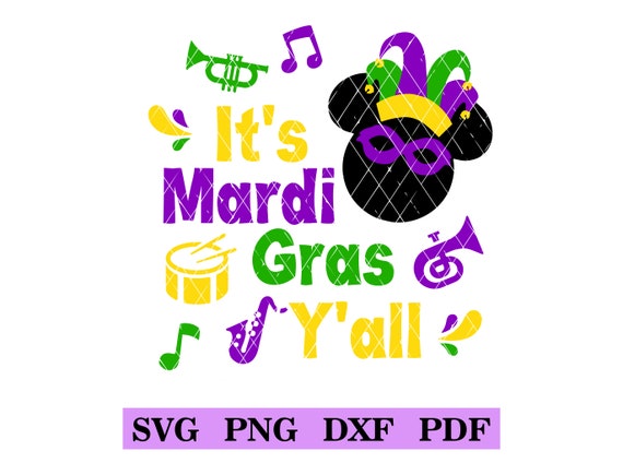 It's Mardi Gras Y'all, DIY Tshirt Design, svg-png-pdf-dxf