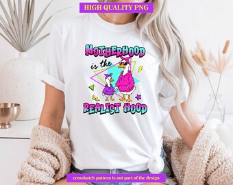 Mama Goose, Motherhood, Realist Hood, Retro Design, Mother's Day, Girl Mom PNG,