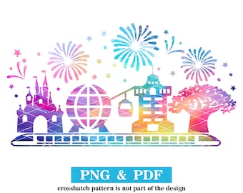 Watercolor Icons, PNG and PDF only