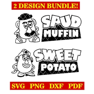 Spud Muffin, Batata, Diseños de camisetas diy, svg-png-pdf-dxf, ¡Fácil de usar!