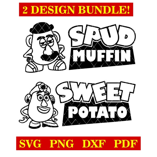 Spud Muffin, Sweet Potato, DIY Tshirt Designs, svg-png-pdf-dxf, Easy to use!