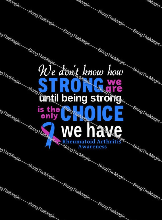 Rheumatoid Arthritis Awareness SVG Design, 2 designs, front and back, RA warrior, RA strength, support, family, matching tshirt, ribbon, png