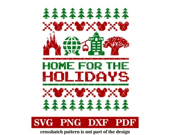 Casa para as férias, suéter de Natal, svg-png-pdf-dxf