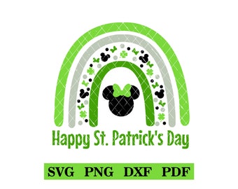 Feliz Día de San Patricio, diseño de camiseta arcoíris DIY (svg-png-pdf-dxf)
