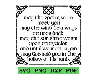 Bendición irlandesa, svg-png-pdf-dxf