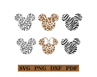 Animal Print, 2 Design Bundle!  DIY tshirt design, theme park vacation, svg-png-dxf-pdf