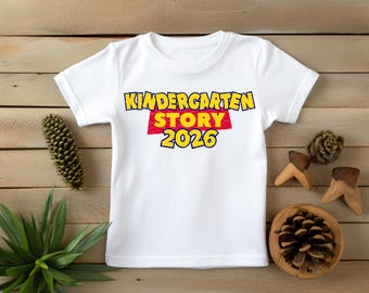 História do Jardim de Infância 2026, svg-png-pdf-dxf, Primeiro Dia de Aula, Camisetas da Turma, Formatura do Jardim de Infância