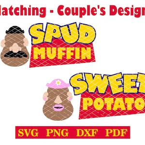 Spud Muffin, patata dulce, diseños de camisetas de bricolaje, svg-png-pdf-dxf