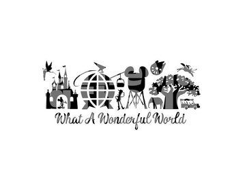 Que mundo maravilhoso, SVG, design de camiseta DIY, férias em parque temático, png-dxf-pdf