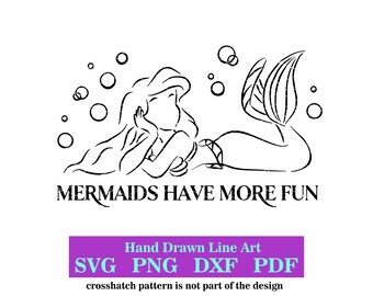 Mermaids Have More Fun, svg-png-pdf-dxf
