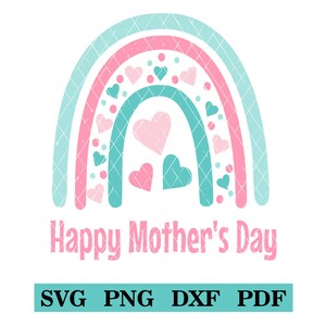 Feliz Día de la Madre Arco Iris, svg-png-pdf-dxf