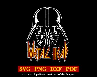 Cabeça de metal, svg-png-pdf-dxf