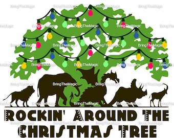Rockin' Around The Christmas Tree, Vacation tshirt design, Christmas, Xmas design, Matching family, SVG, Adult, Child