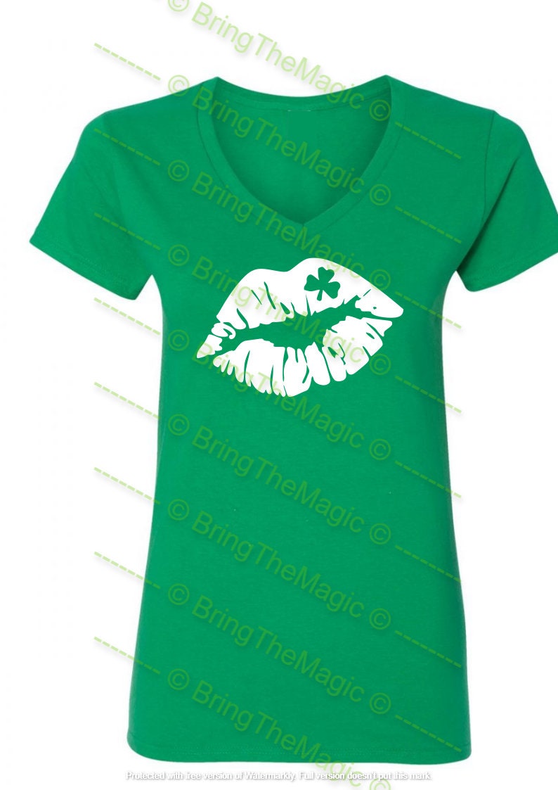 St. Patrick's Day Lips Shamrock Lips Svg Png Dxf Pdf Etsy