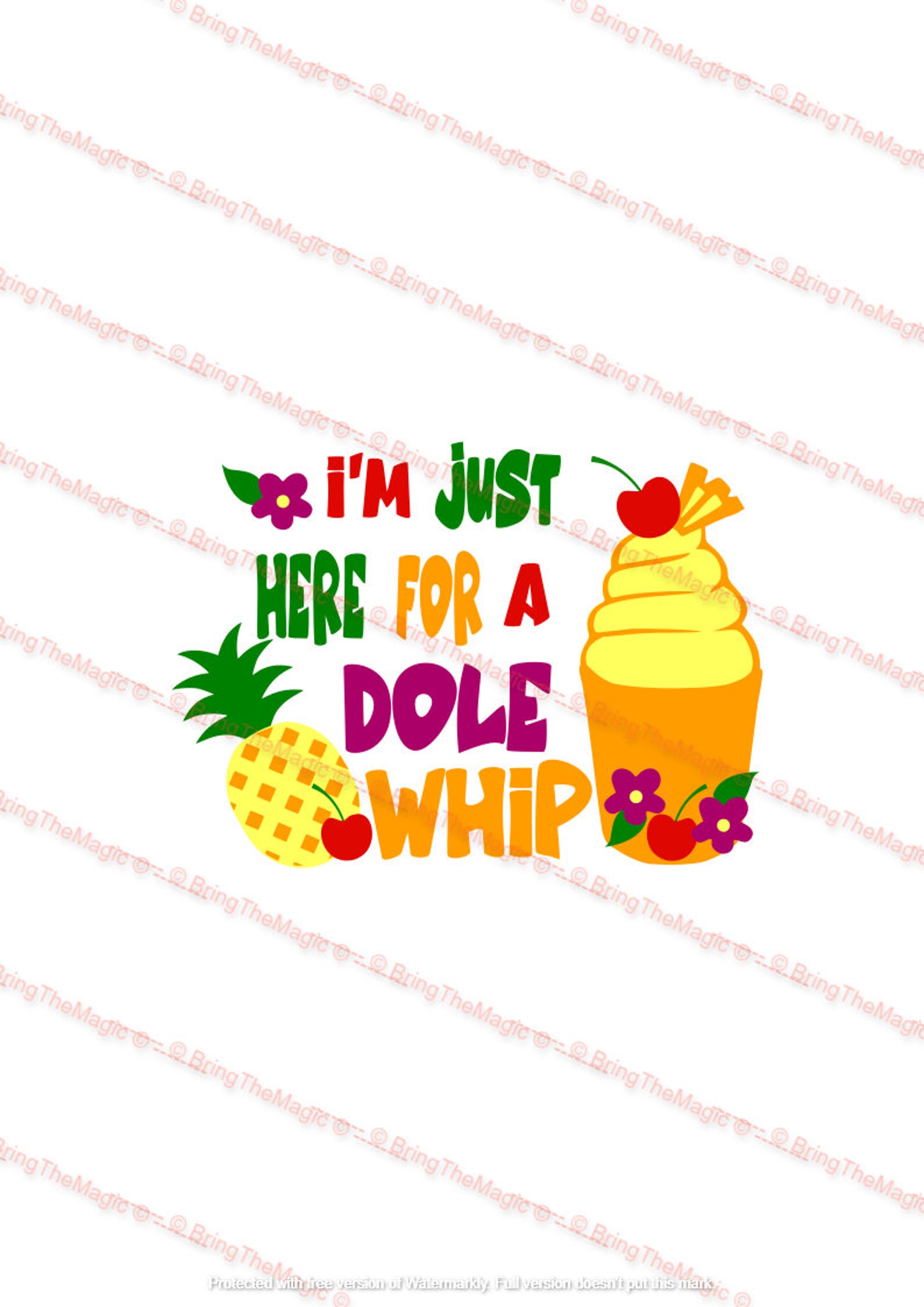 Disney Dole Whip SVG I&rsquo;m just here for a Dole Whip | Etsy