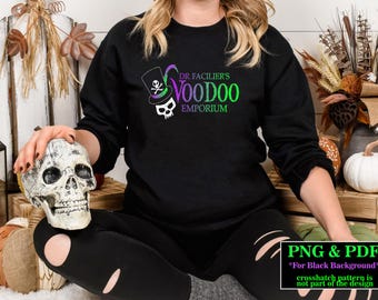 Empório VooDoo, PNG e PDF, Design de camiseta de Halloween, Festa, Desfile, Decalque