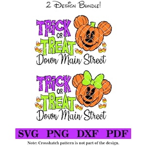Doces ou travessuras na rua principal, design de camiseta DIY, svg-png-pdf-dxf