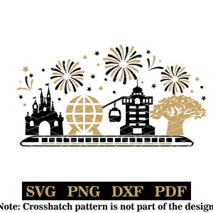 Ícones de parques, svg-png-pdf-dxf, design de camisetas