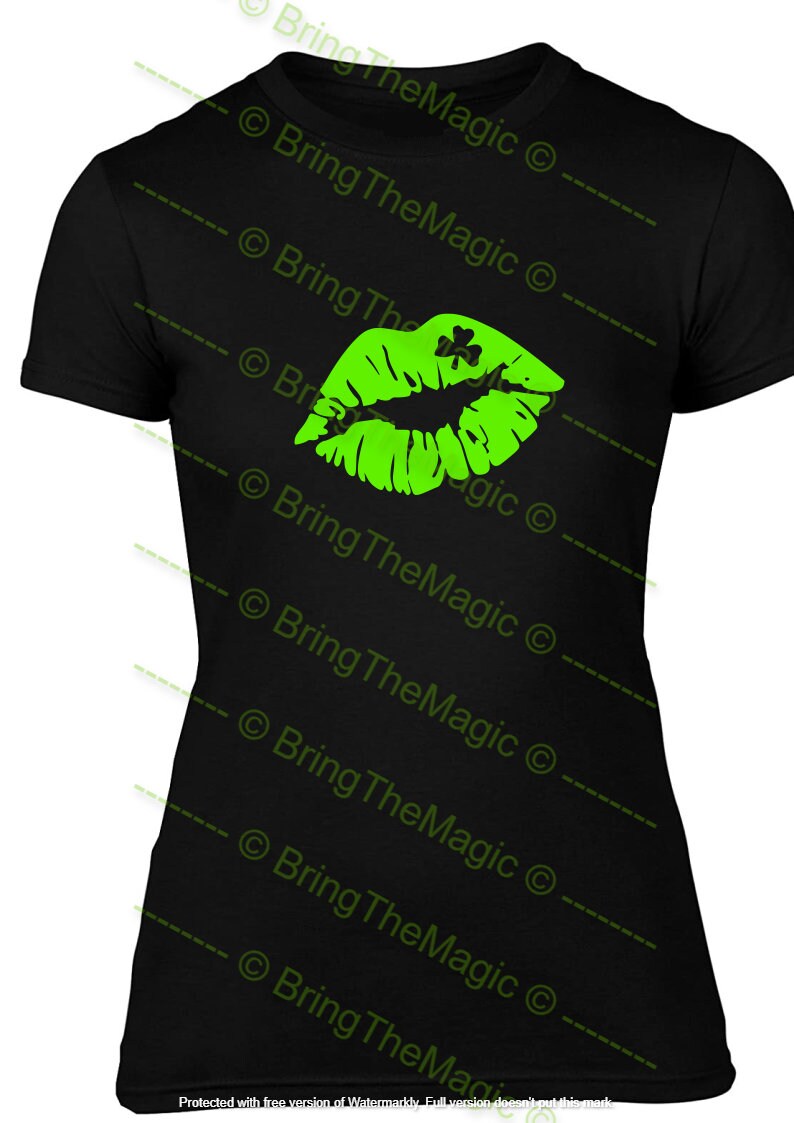 St. Patrick's Day Lips Shamrock Lips Svg Png Dxf Pdf Etsy