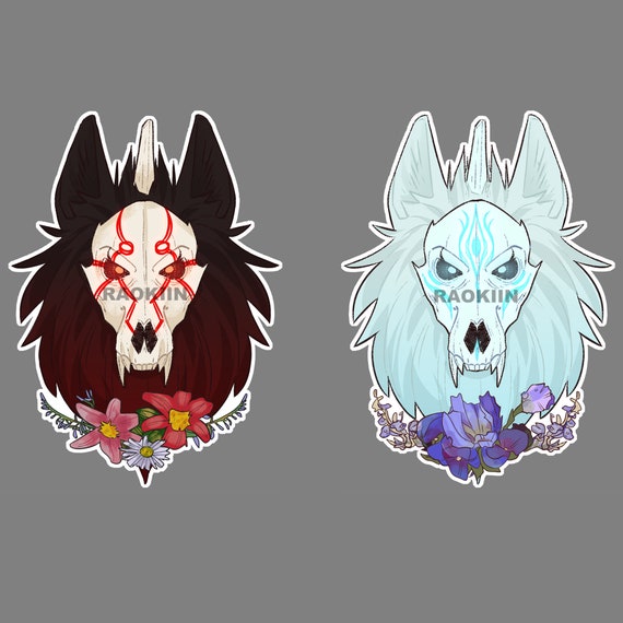Rwby Floral Beowolf Sticker Etsy