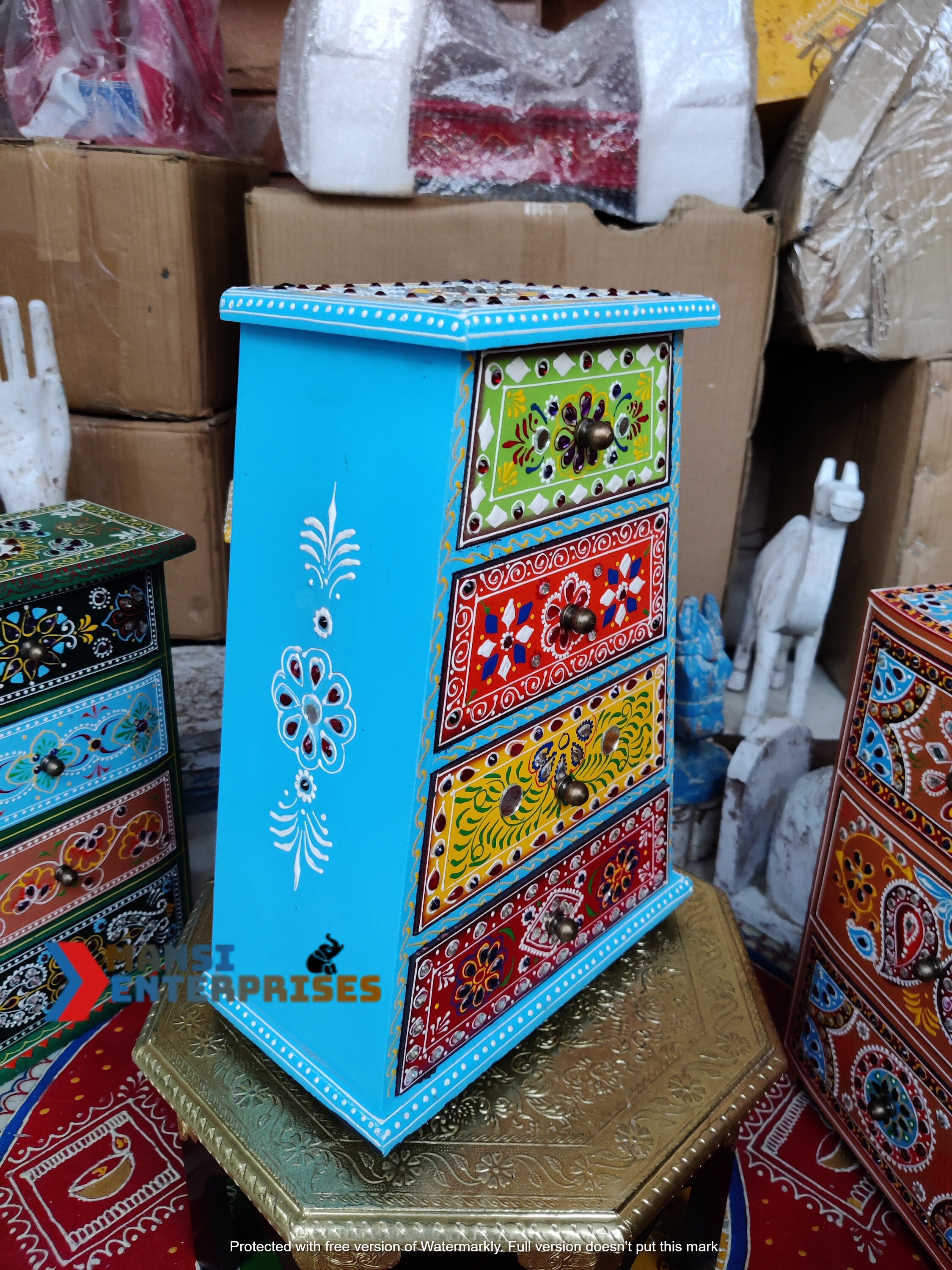 Madera pequeña 4 cofre de cajón cofre del cajón organizador | Etsy