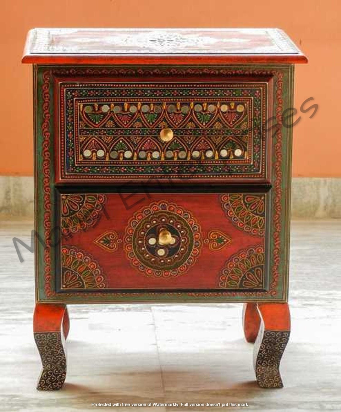 Indischer Nachttisch aus Holz Ablagetisch Schlafzimmermöbel | Etsy