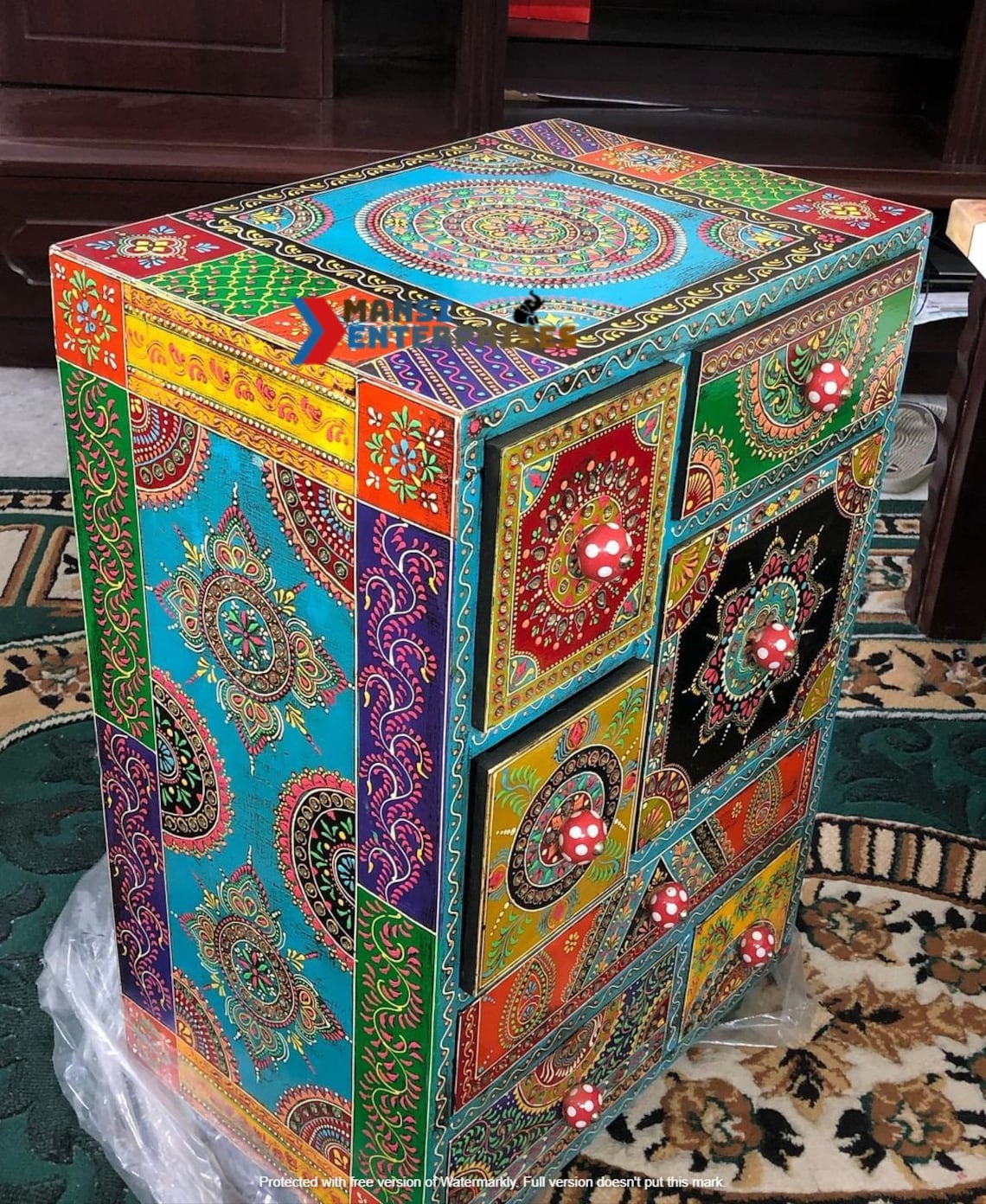 Indian Wooden Bedside Table Storage Table Bedroom Furniture Etsy