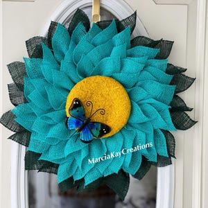 Spring Wreath, Summer Wreath, Wreath, Front Door Wreath, Handmade Wreath, Farmhouse Wreath, Burlap Wreath, Front Door Decor, Flower Wreath