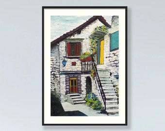 Giclée Print of a Country House Painting