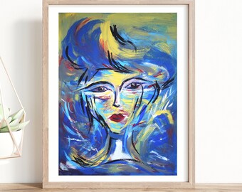 Giclée Print Of Women In Blue