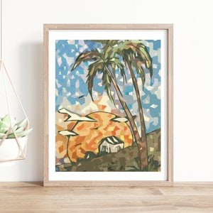 Giclée Print poster Coconut trees for bright rooms