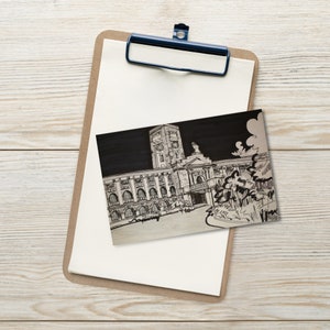 Standard Postcard - Black and white heritage architecture, Shimla Office, Pune, India British Architecture