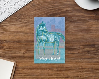 Standard Postcard - Horse, Horse lovers, Hay there, Horsing around
