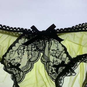 Vintage style sheer   nylon Lace  panties