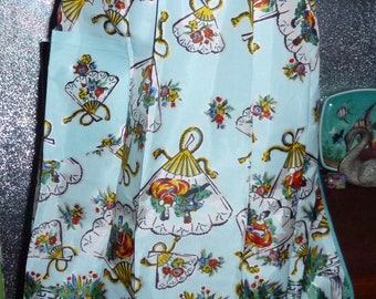 Delantal de rayón vintage